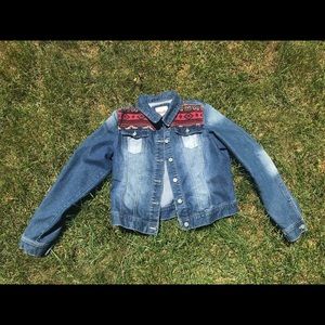 Mudd Aztec Print Jean Jacket